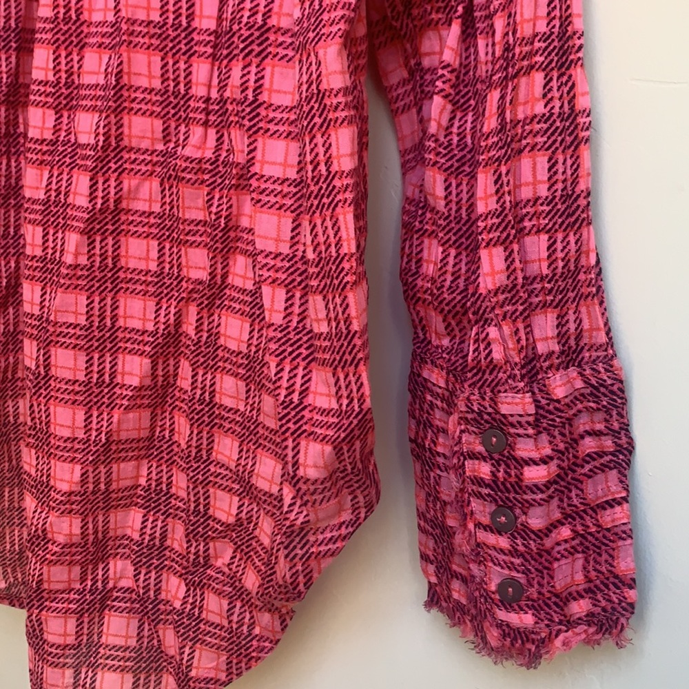 Free People Plaid Miles Tuxedo Shirt NWT - Picture 13 of 15